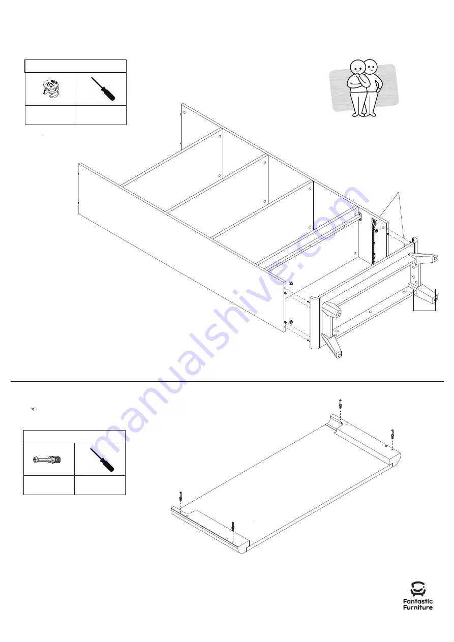 fantastic furniture NIVA Bookcase 1 Drawer Manual Download Page 12