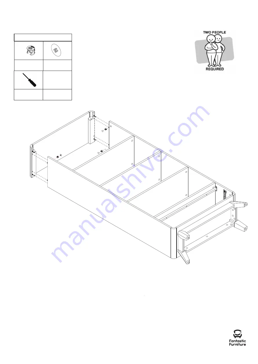 fantastic furniture NIVA Bookcase 1 Drawer Manual Download Page 13