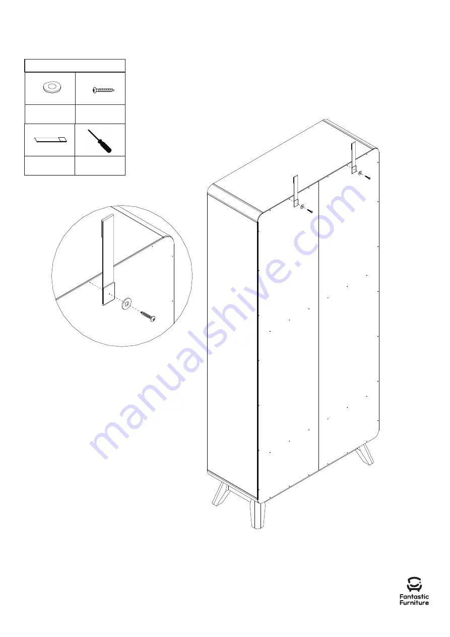 fantastic furniture NIVA Bookcase 1 Drawer Manual Download Page 19