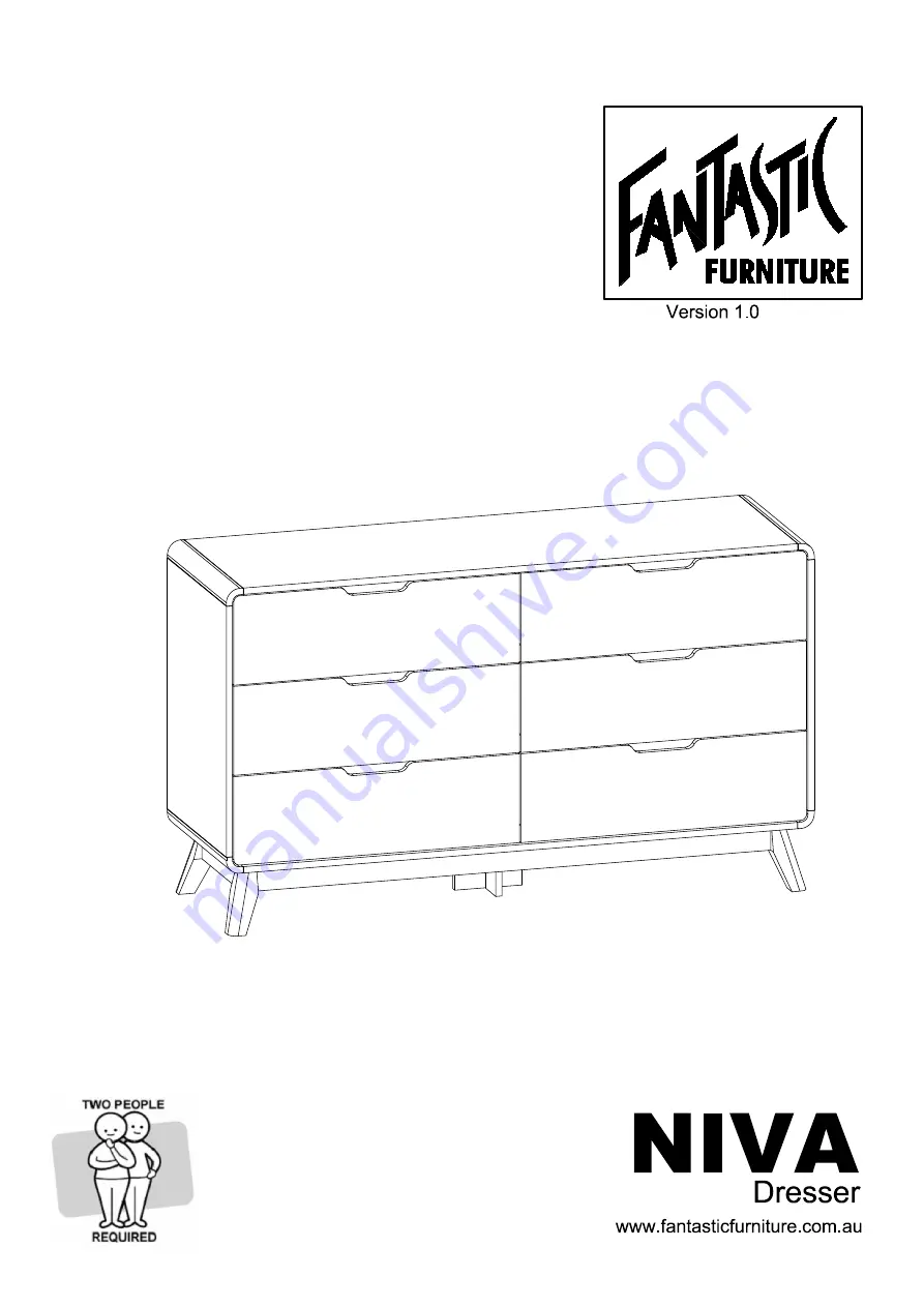 fantastic furniture NIVA Dresser Скачать руководство пользователя страница 1