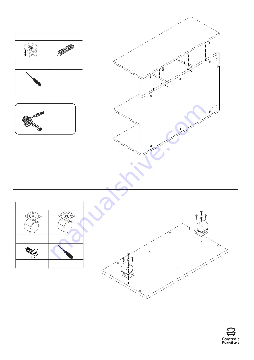 fantastic furniture Nova Mid Sleeper Desk Lowboy White Скачать руководство пользователя страница 8