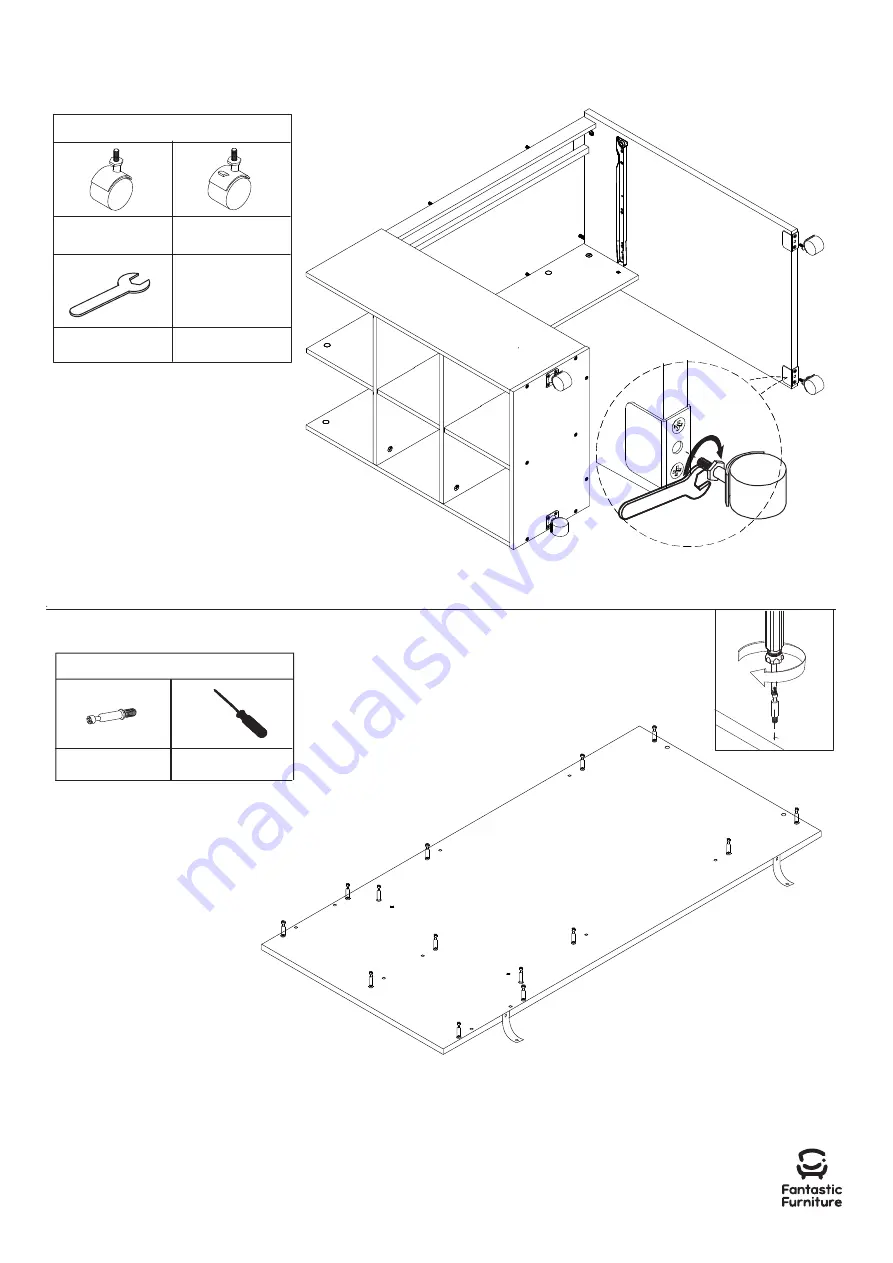 fantastic furniture Nova Mid Sleeper Desk Lowboy White Скачать руководство пользователя страница 11