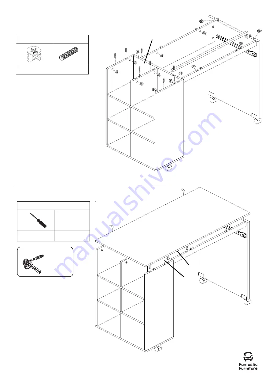 fantastic furniture Nova Mid Sleeper Desk Lowboy White Скачать руководство пользователя страница 12