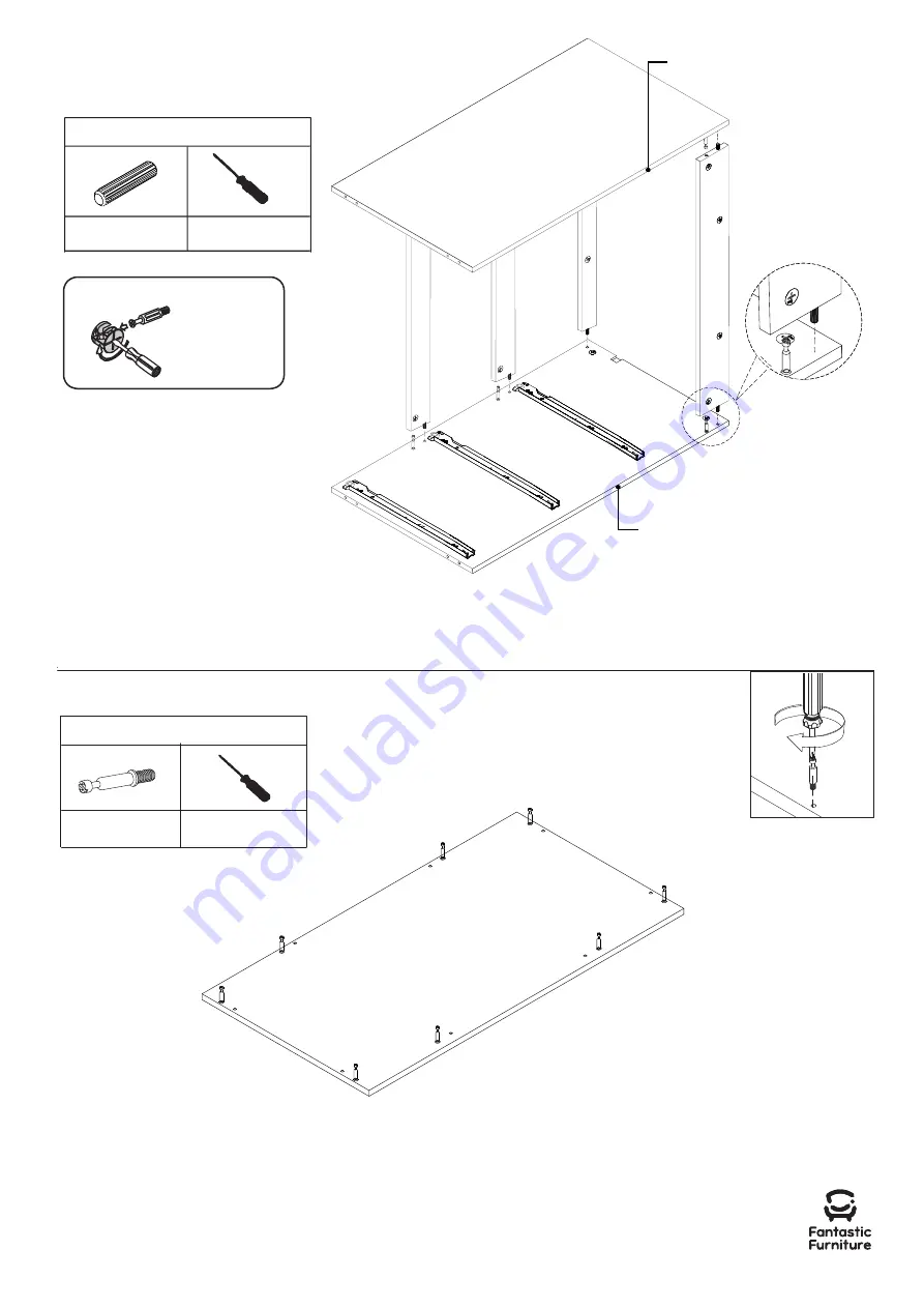 fantastic furniture Nova Mid Sleeper Desk Lowboy White Скачать руководство пользователя страница 17