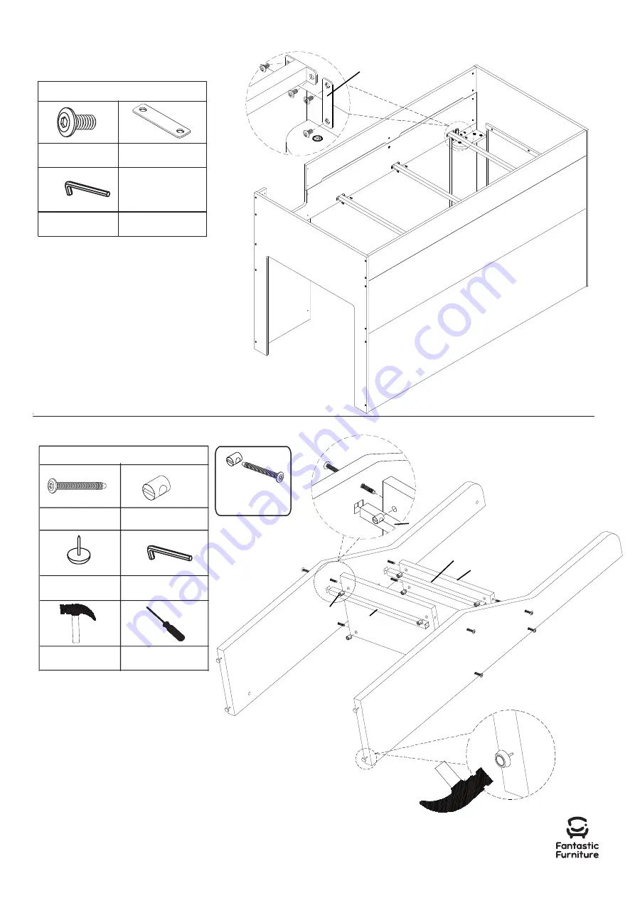 fantastic furniture Nova Mid Sleeper Desk Lowboy White Скачать руководство пользователя страница 27