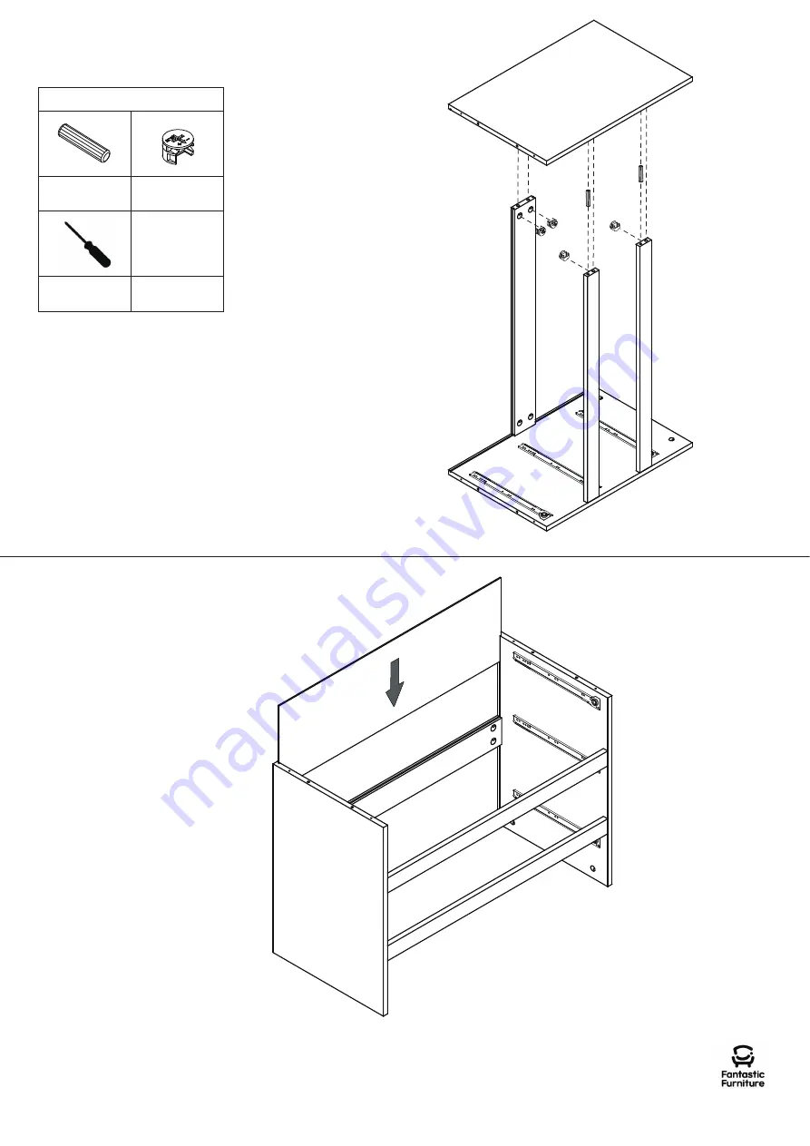 fantastic furniture Pod Lowboy 3 Drw Скачать руководство пользователя страница 7