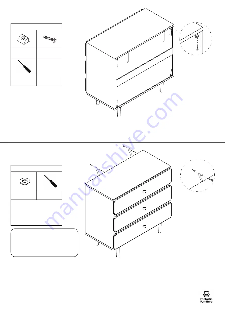 fantastic furniture Pod Lowboy 3 Drw Скачать руководство пользователя страница 13