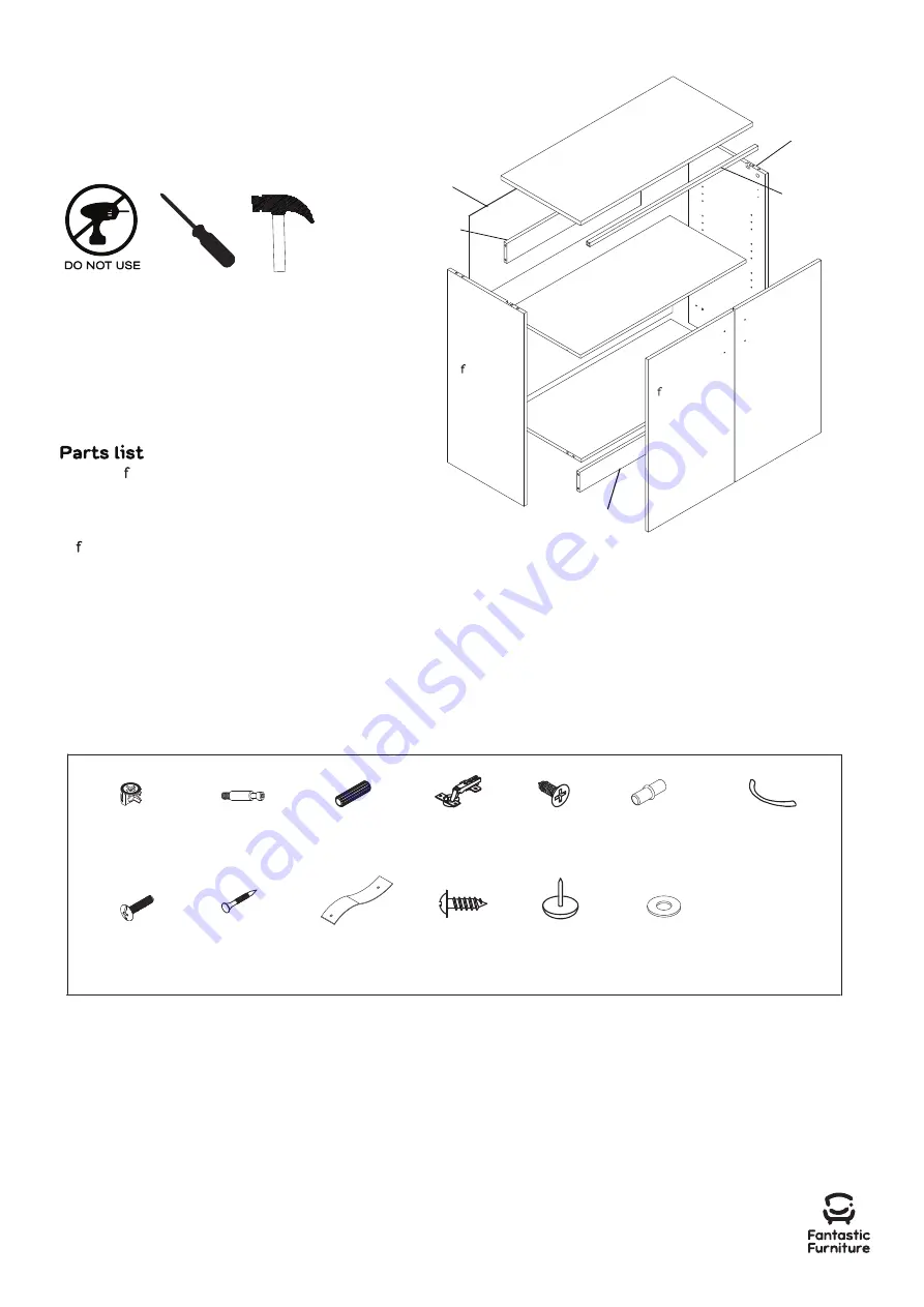 fantastic furniture REED CUPBOARD 2 DOOR BASE Manual Download Page 5