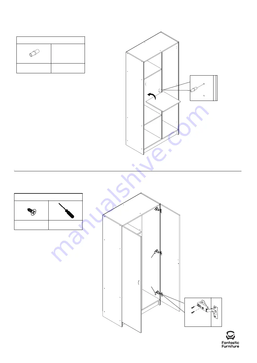 fantastic furniture Reed Pantry 2 Door Wide Manual Download Page 9