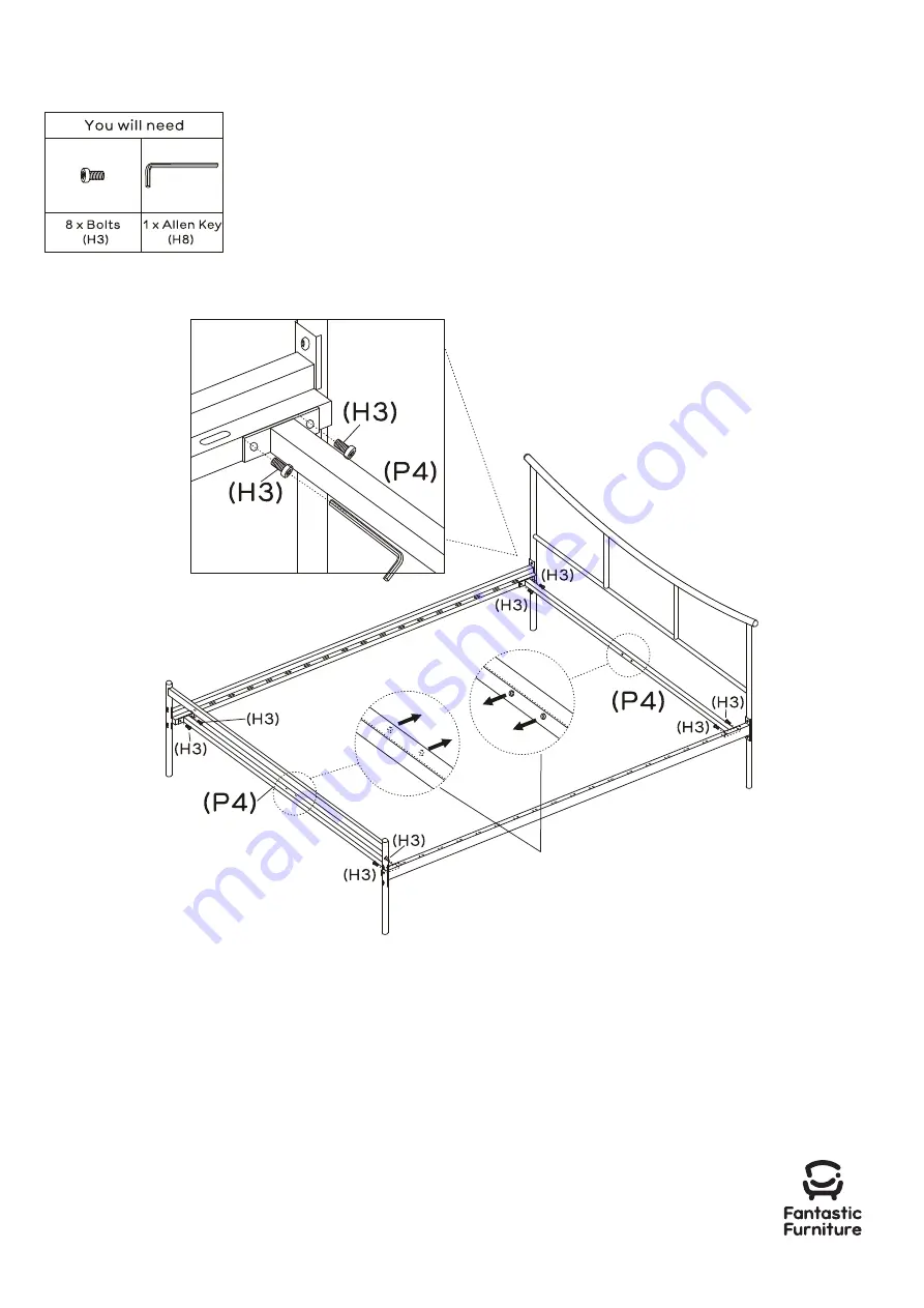 fantastic furniture Scout Bed Double Black Manual Download Page 7