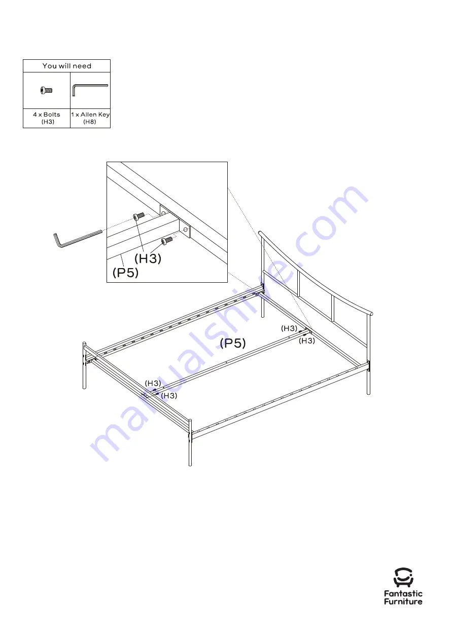 fantastic furniture Scout Bed Double Black Скачать руководство пользователя страница 8