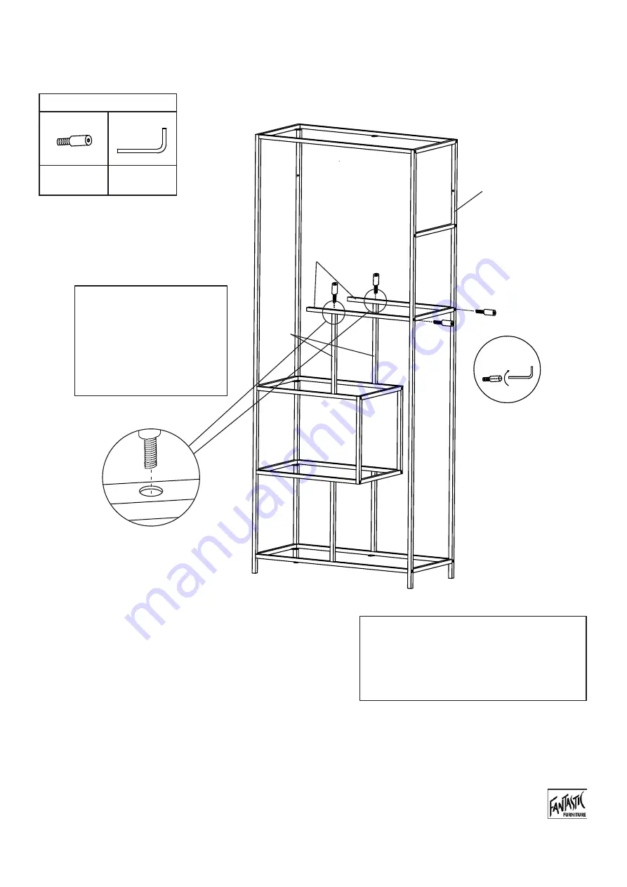 fantastic furniture Seaforth Bookcase 5 shelf Manual Download Page 10