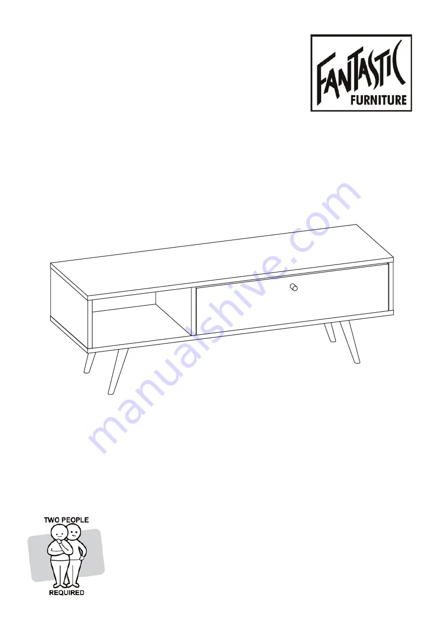 fantastic furniture Seaforth Lowline 1240 mm Manual Download Page 1