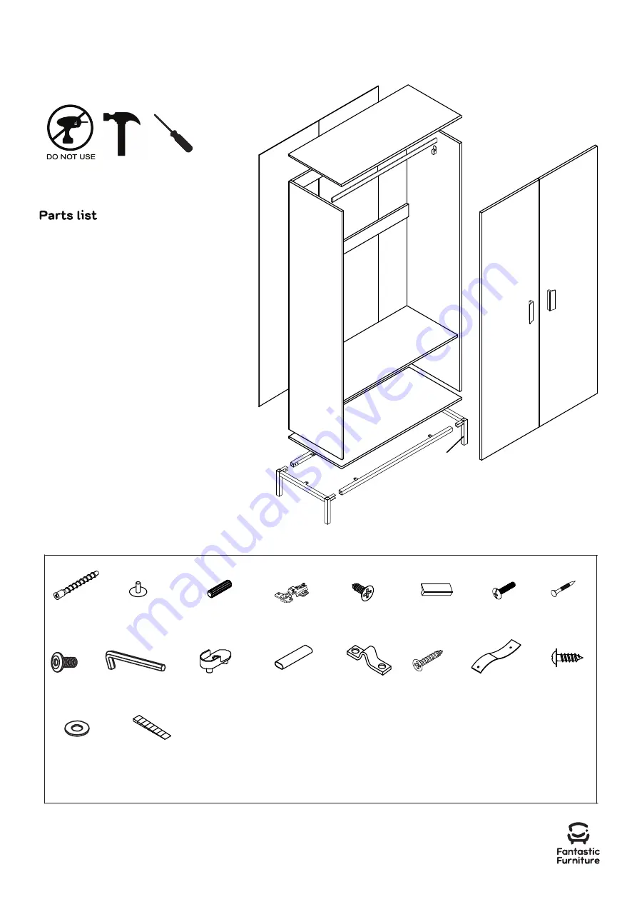 fantastic furniture Sonoma Robe 2 Door Manual Download Page 4