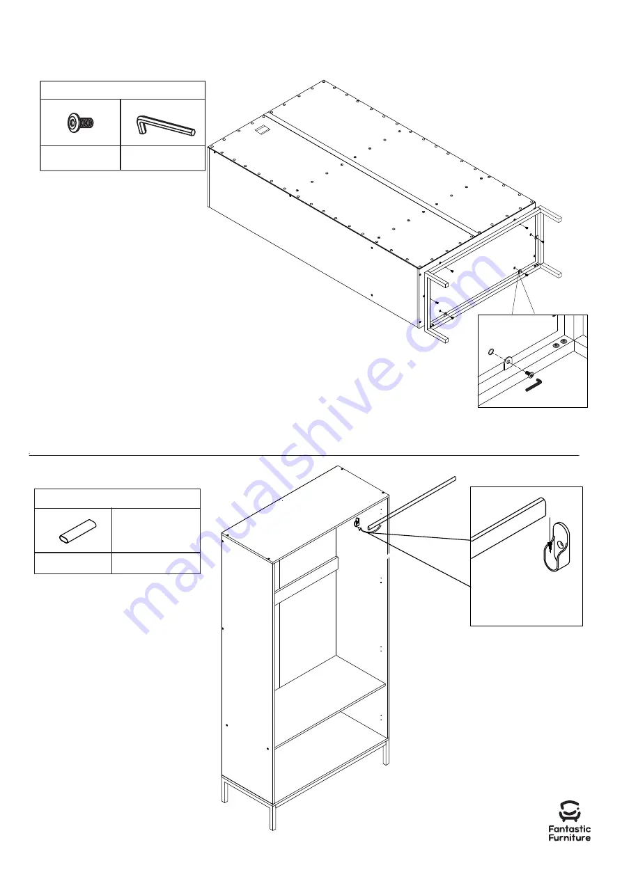 fantastic furniture Sonoma Robe 2 Door Manual Download Page 9