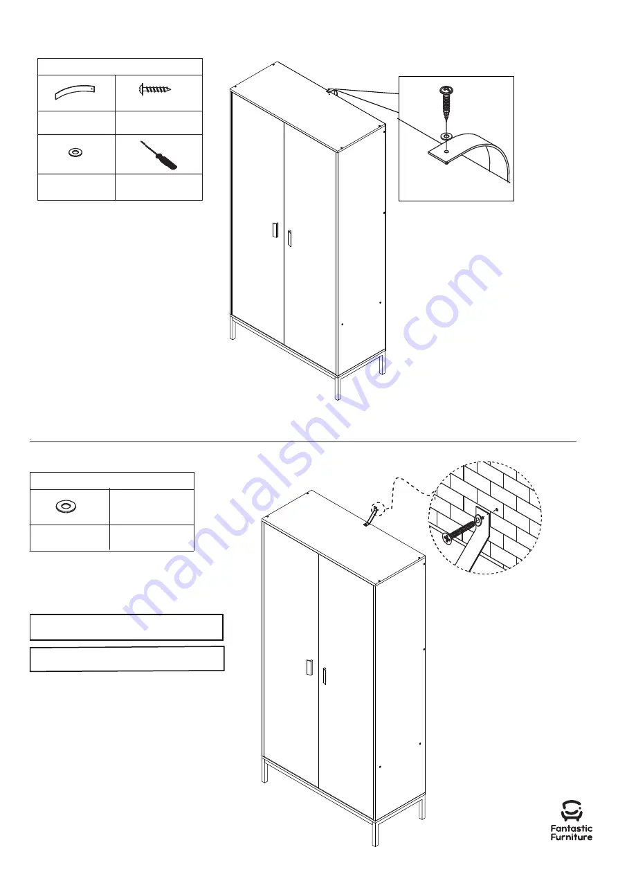 fantastic furniture Sonoma Robe 2 Door Manual Download Page 12