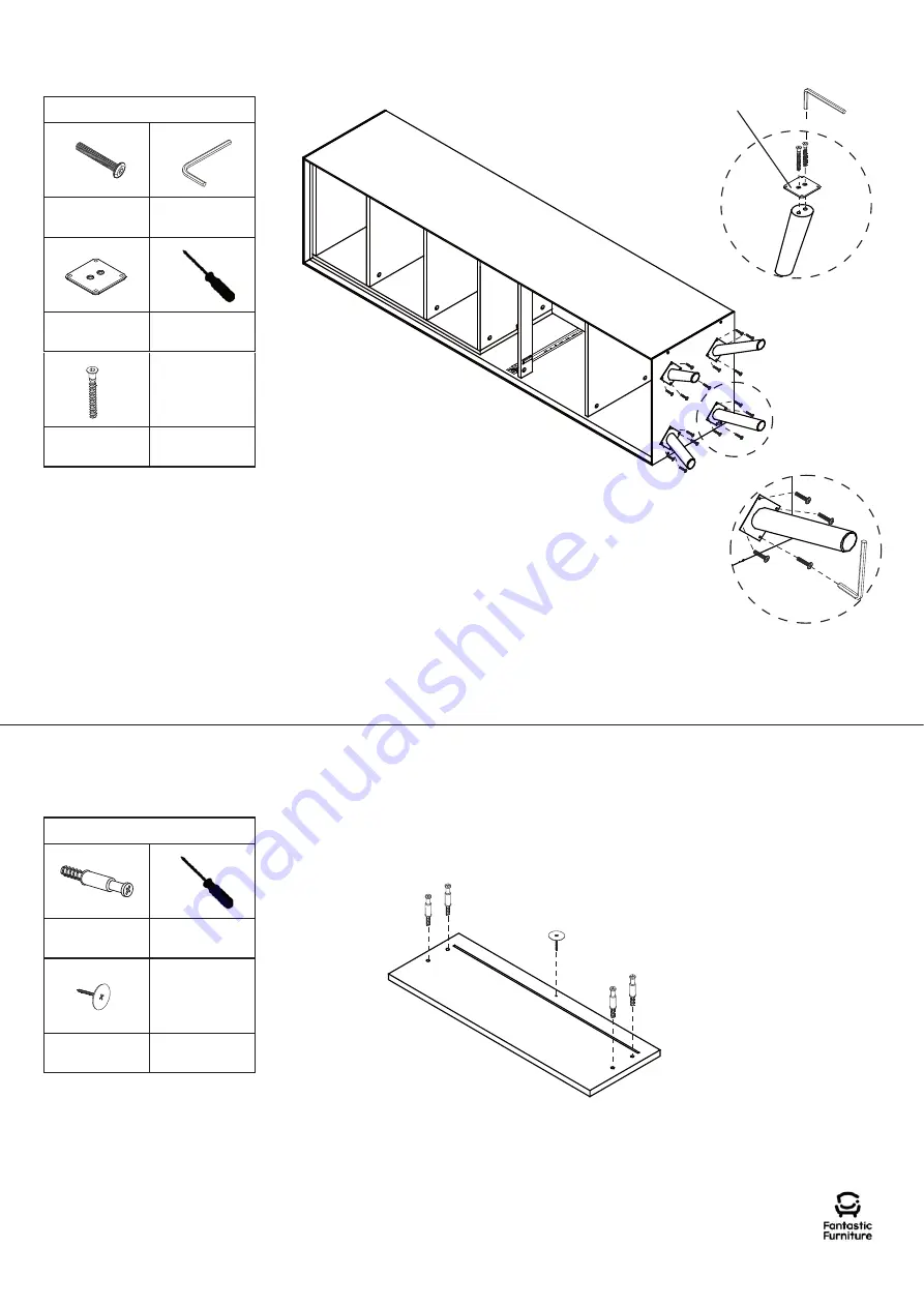 fantastic furniture STOCKHOLM BOOKCASE LARGE NARROW Manual Download Page 9