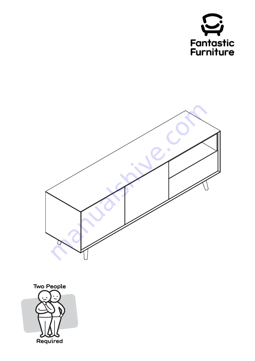 fantastic furniture STOCKHOLM BUFFET 2 DOOR Скачать руководство пользователя страница 1