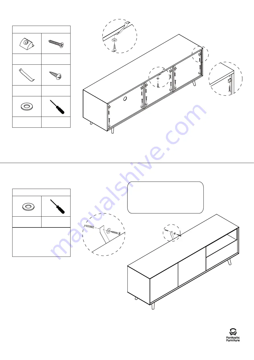 fantastic furniture STOCKHOLM BUFFET 2 DOOR Manual Download Page 14