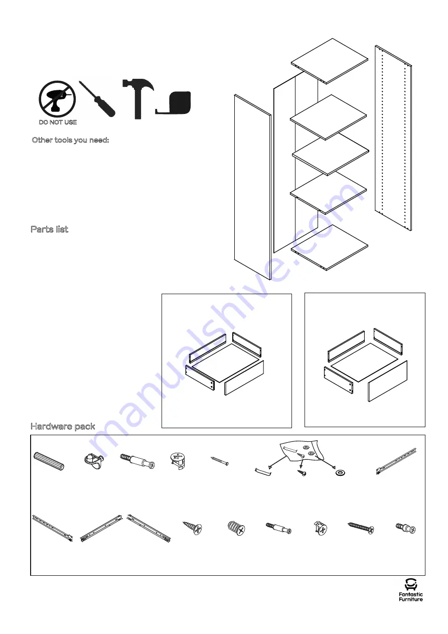 fantastic furniture Tailor Utility 4 Drawer 3 Shelf Скачать руководство пользователя страница 5