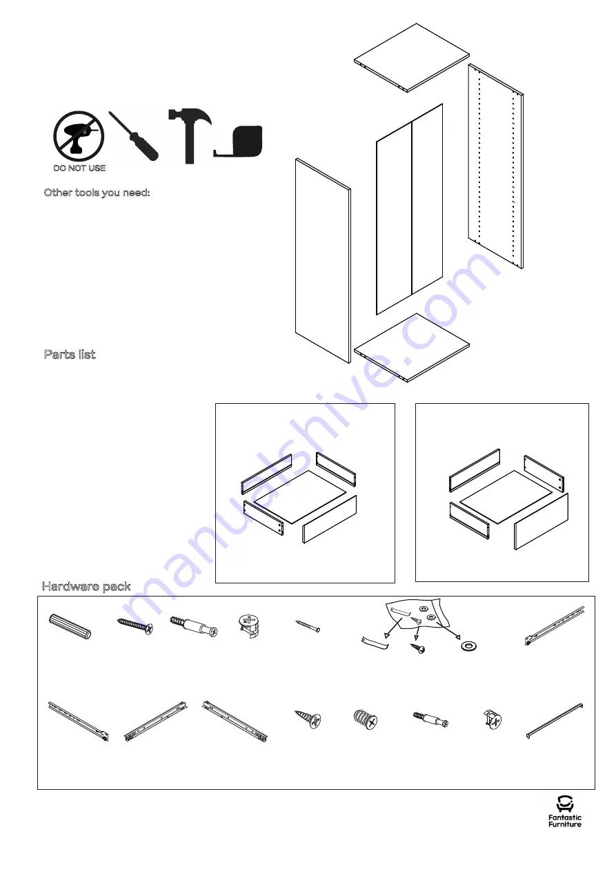 fantastic furniture Tailor Utility 6 Drawer Manual Download Page 5