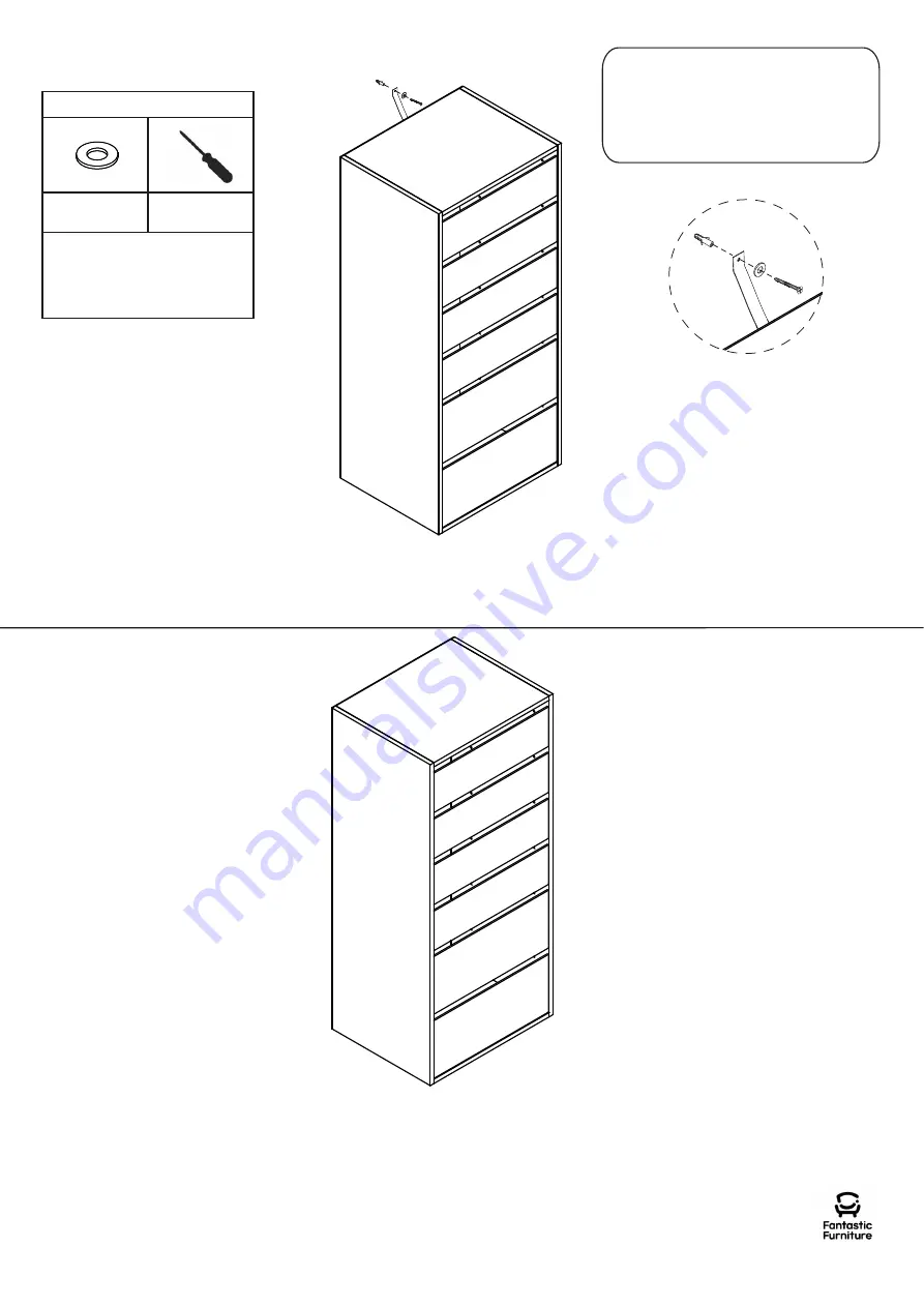 fantastic furniture Tailor Utility 6 Drawer Скачать руководство пользователя страница 14