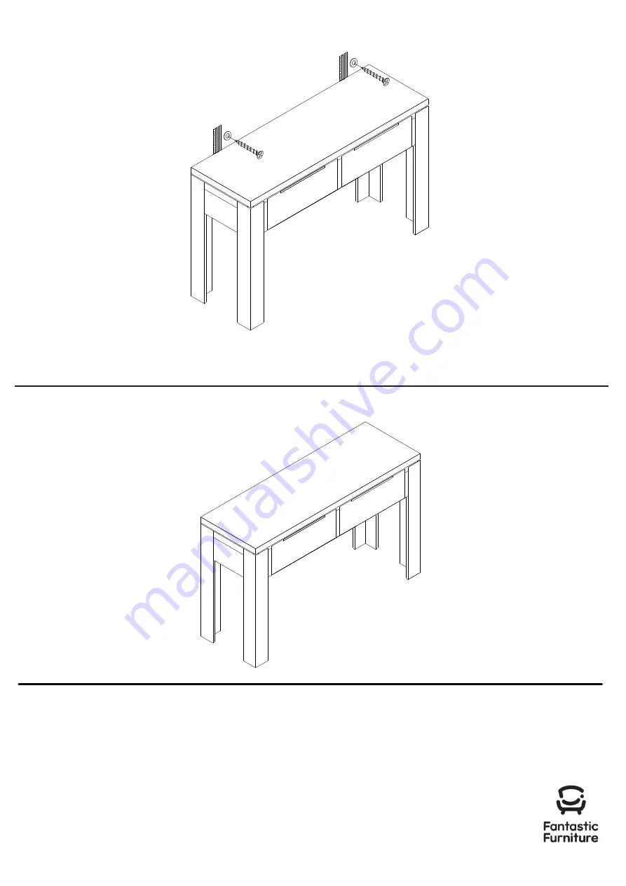 fantastic furniture Toronto Hall Table 2 Drawer Скачать руководство пользователя страница 7