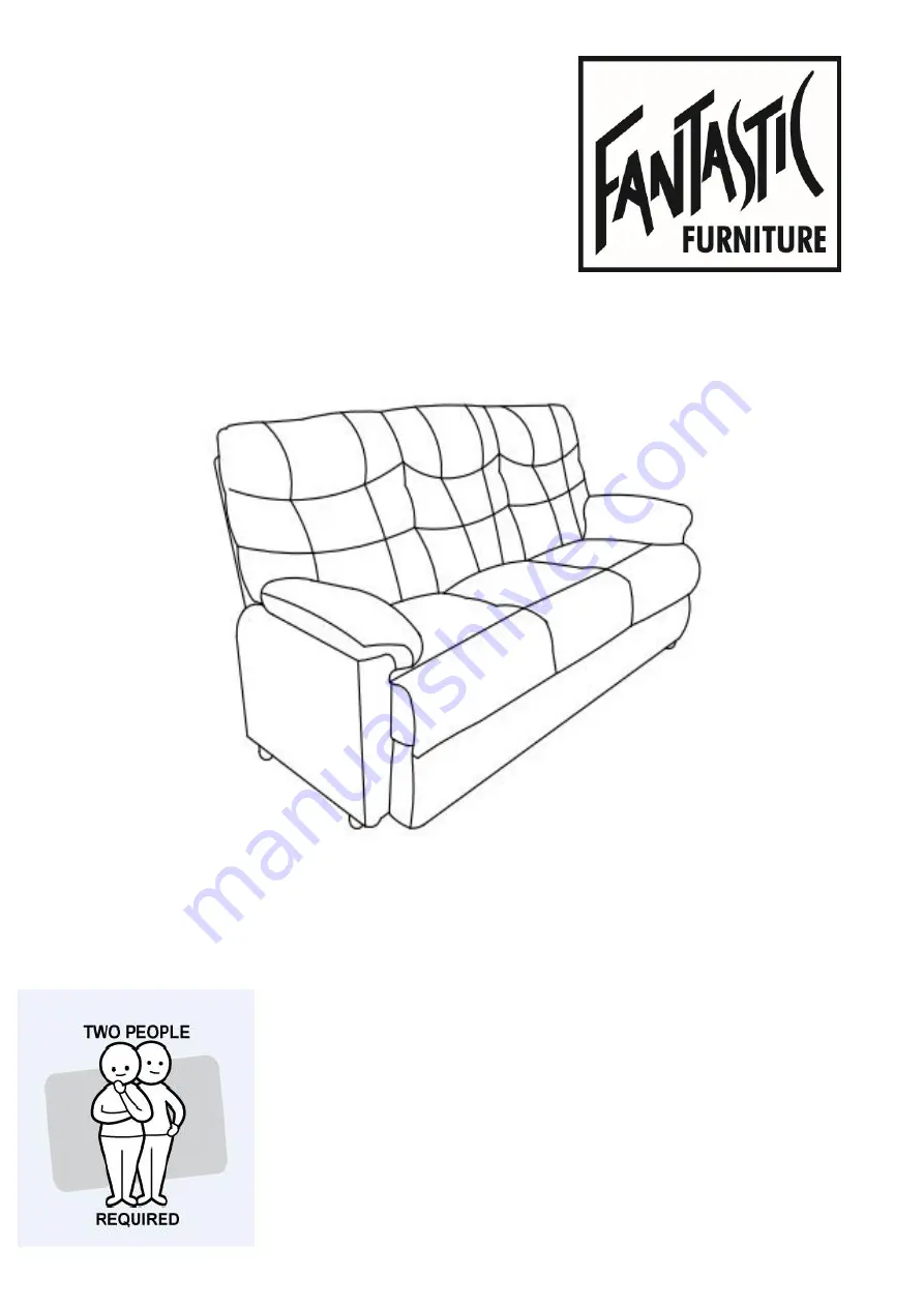 fantastic furniture WEBSTER Sofa 3 Seater Mocha Скачать руководство пользователя страница 1