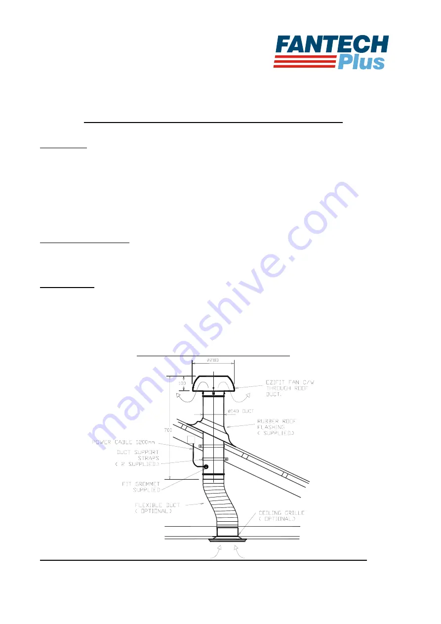 Fantech Ezifit Installation Instructions Download Page 1