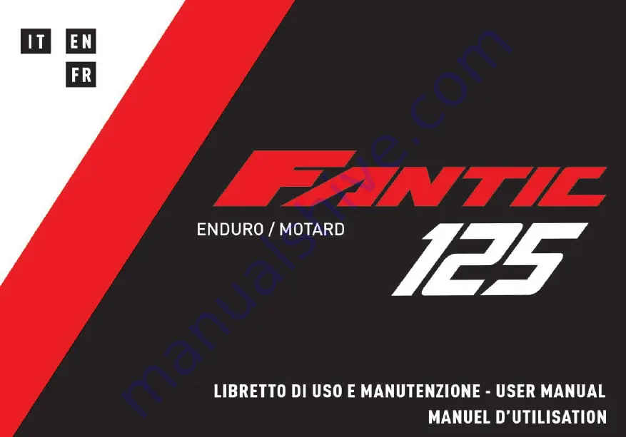 Fantic Enduro 125 Скачать руководство пользователя страница 1