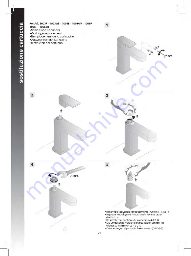 Fantini Mare 1004F Instructions Manual Download Page 27