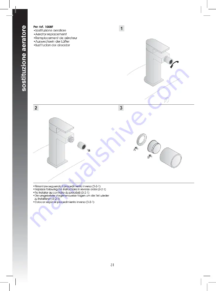 Fantini Mare 1004F Instructions Manual Download Page 31