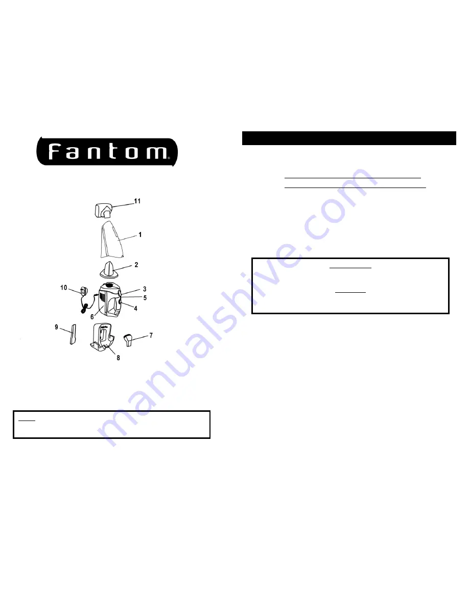 Fantom 14.4 V DC Owner'S Manual Download Page 12