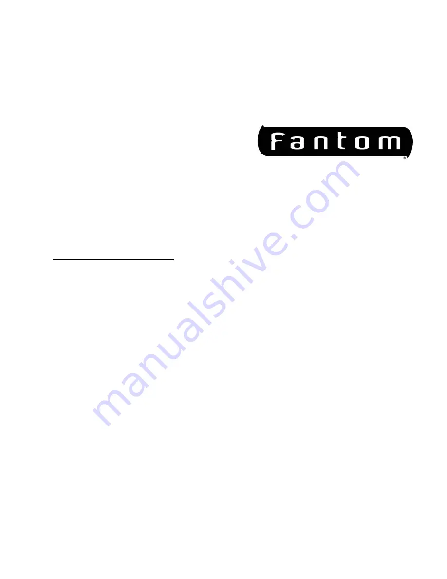 Fantom FS835 Owner'S Manual Download Page 12