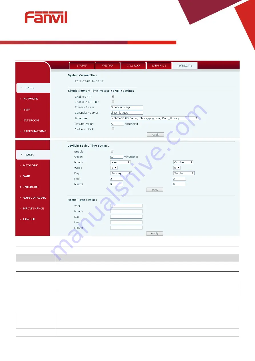 Fanvil i12-01 User Manual Download Page 17