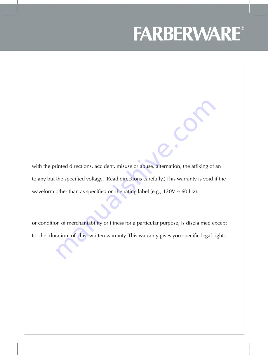 Farberware FMO13HBTBKL Instruction Manual Download Page 22