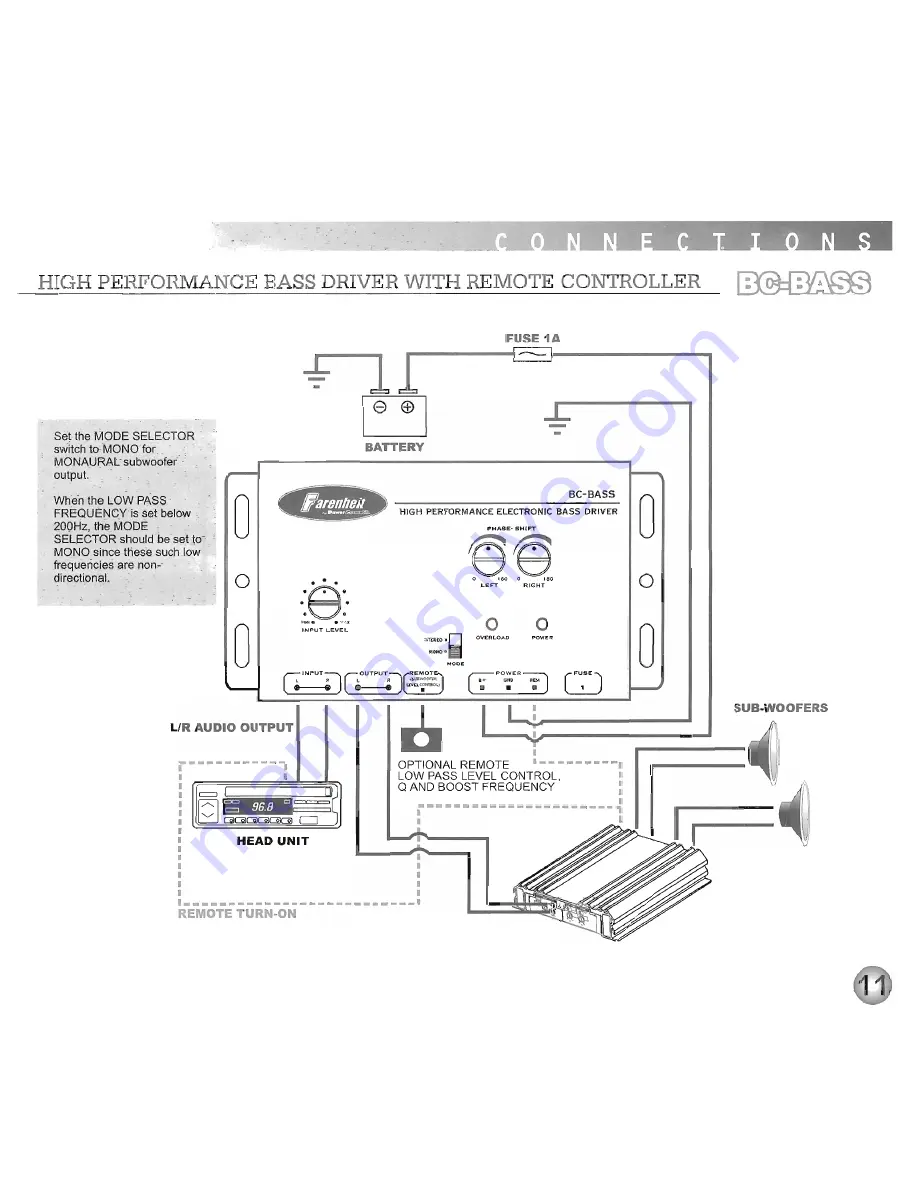 Farenheit BC-2X Operating Instructions Manual Download Page 12