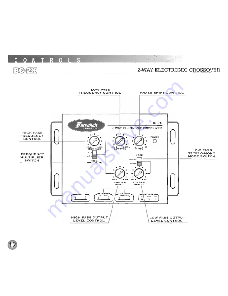 Farenheit BC-2X Operating Instructions Manual Download Page 13