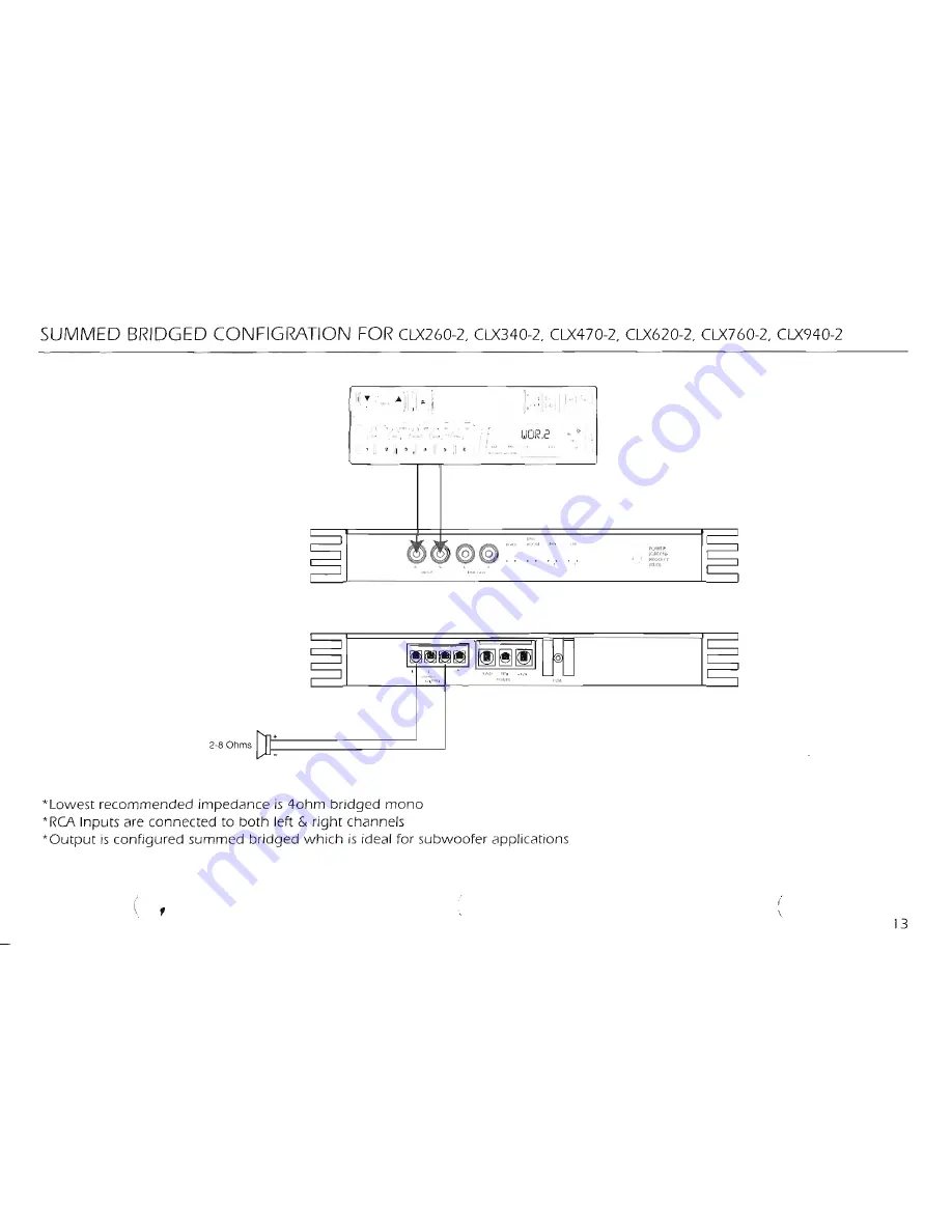 Farenheit CLX260-2 Owner'S Manual Download Page 13