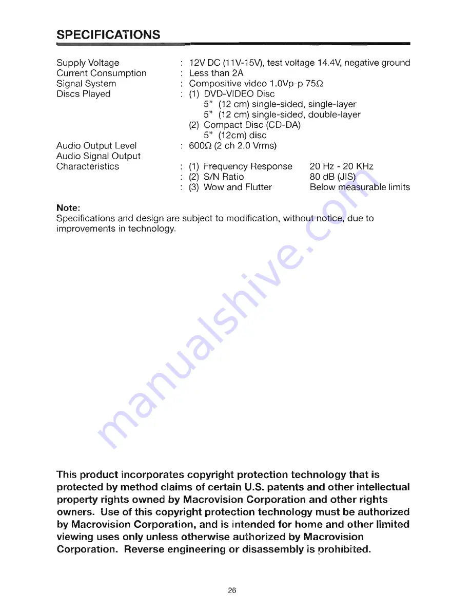 Farenheit DVD 35 Owner'S Manual Download Page 28