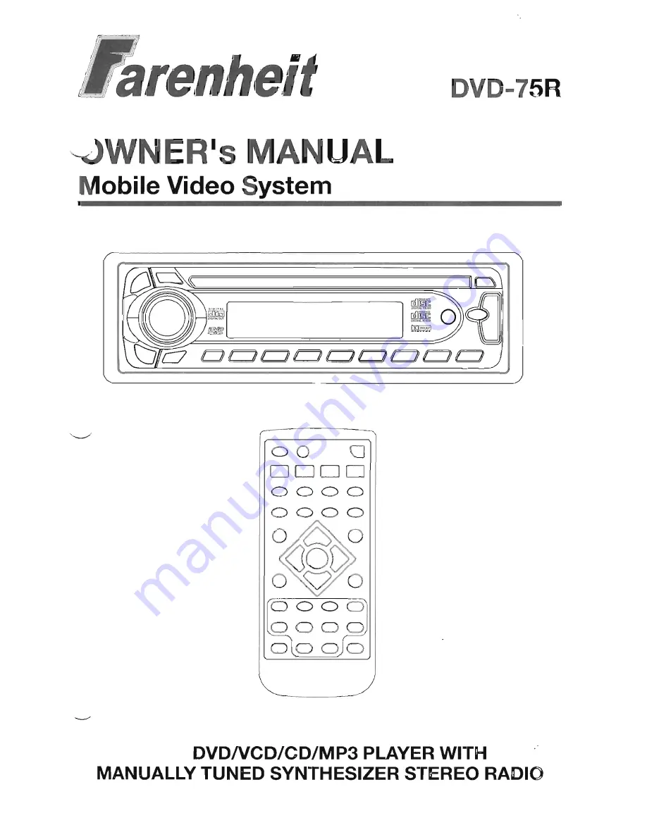 Farenheit DVD-75R Скачать руководство пользователя страница 1