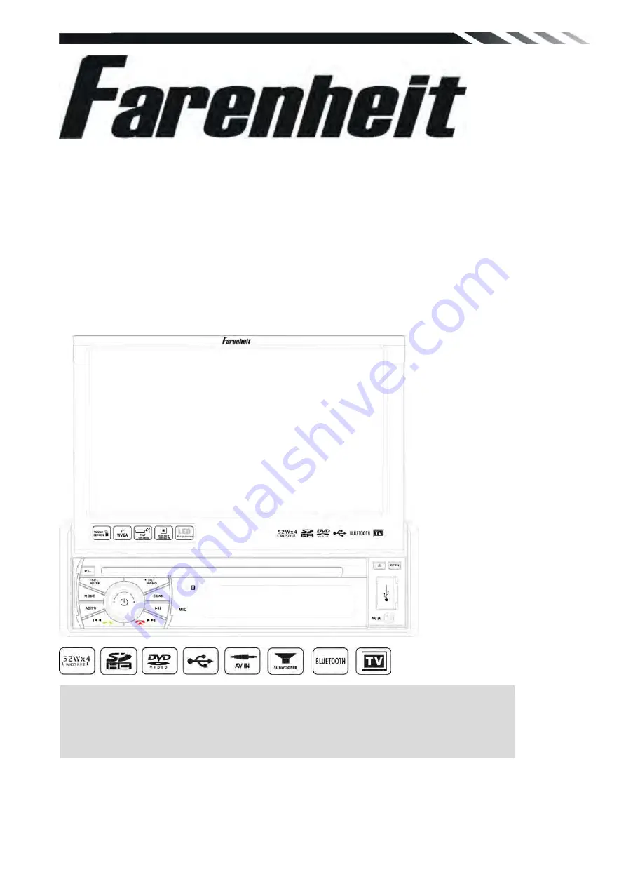 Farenheit TID-893T Owner'S Manual Download Page 1