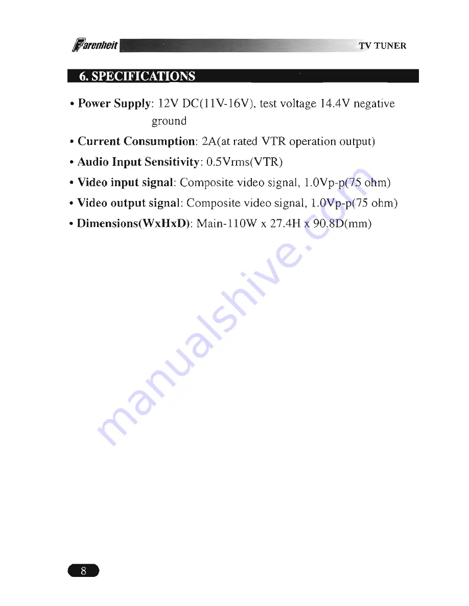 Farenheit Tuner-4R User Manual Download Page 9