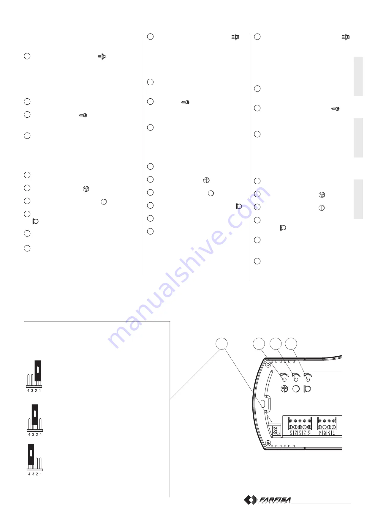 FARFISA INTERCOMS AGORA EH9262AGCW Скачать руководство пользователя страница 11
