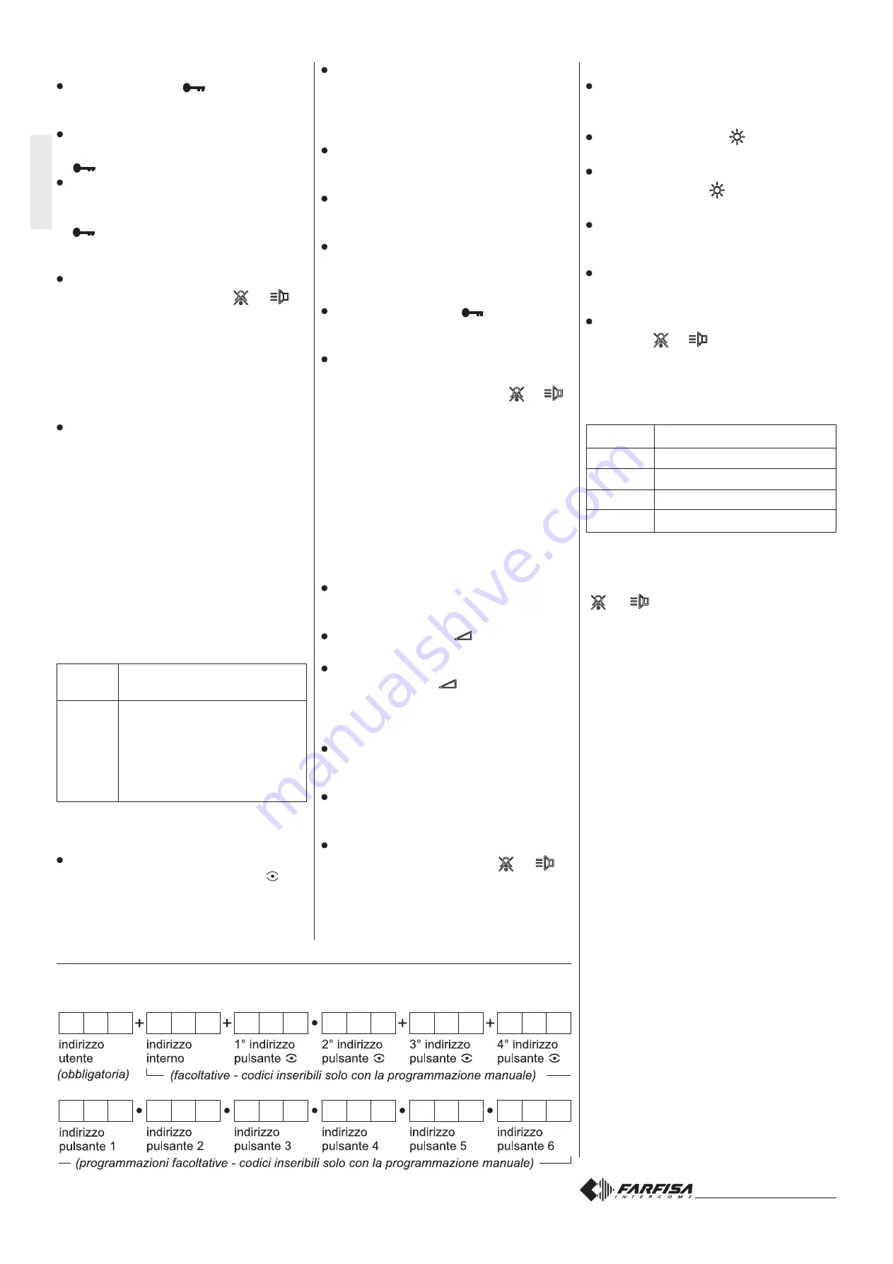 FARFISA INTERCOMS AGORA EH9262AGCW Manual Download Page 16