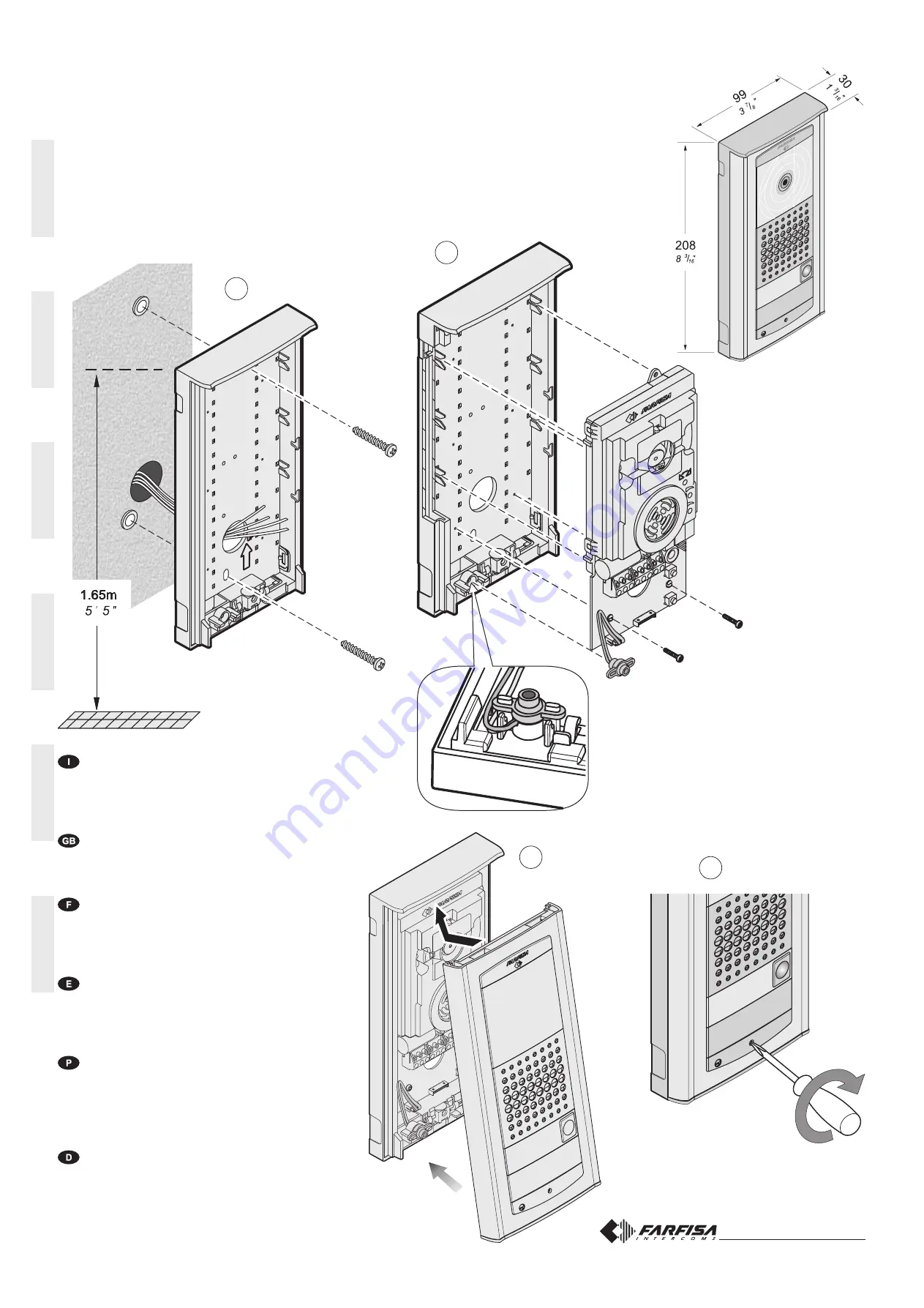 FARFISA INTERCOMS AGORA EH9262AGCW Скачать руководство пользователя страница 36