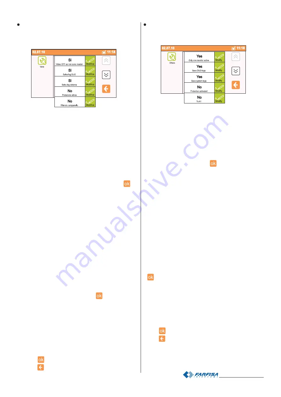 FARFISA INTERCOMS myLogic - Profilo ML2062PLC Скачать руководство пользователя страница 17