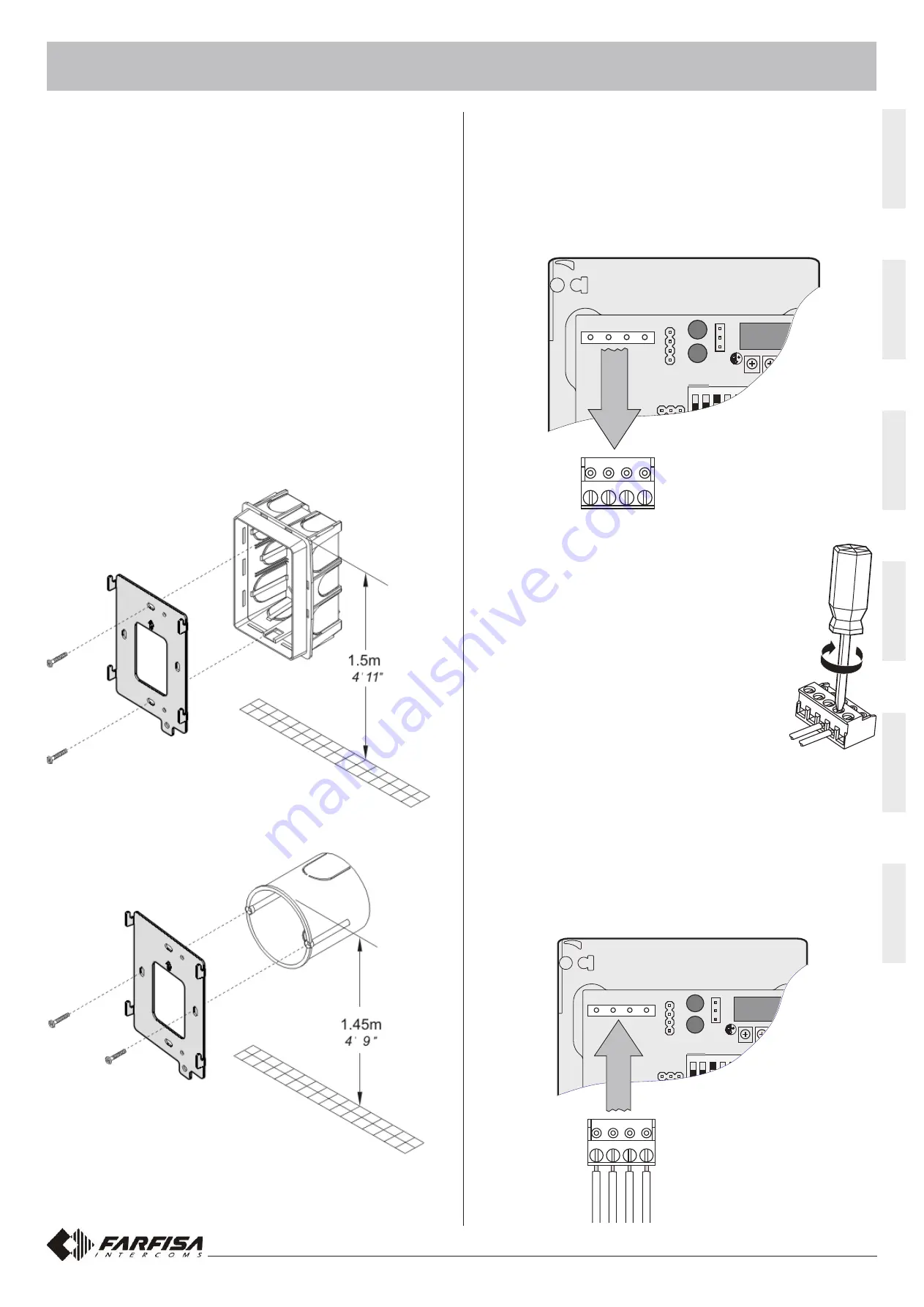 FARFISA INTERCOMS ZHEROS ZH1252B Manual Download Page 3