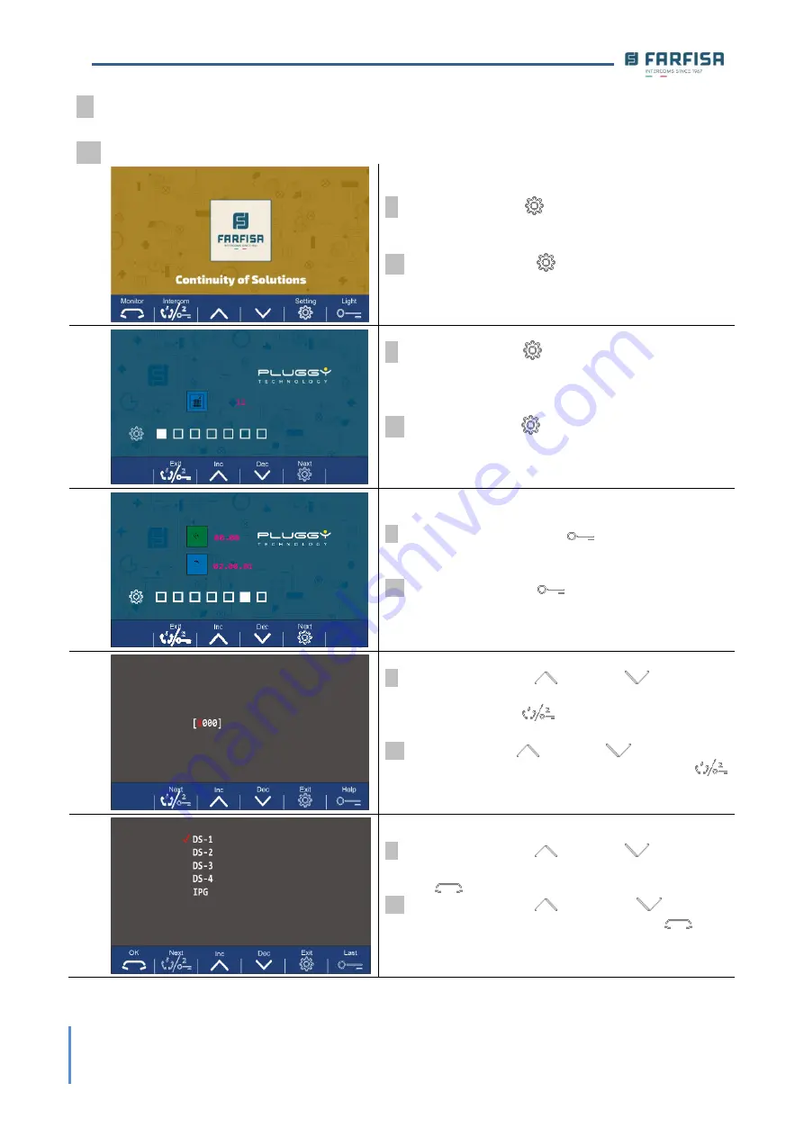 Farfisa 1SEPG Manual Download Page 14