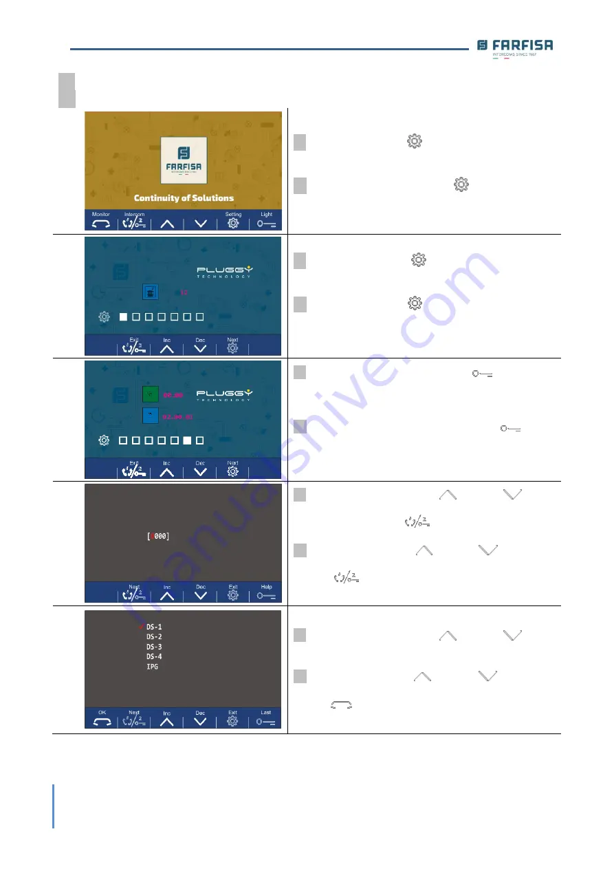 Farfisa 1SEPG Manual Download Page 30